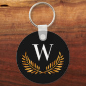 Familienaam zwarte goudlaurelhars sleutelhanger (Achterkant)