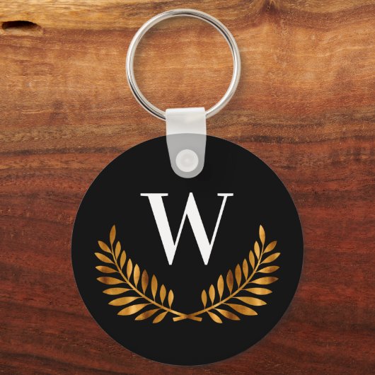 Familienaam zwarte goudlaurelhars sleutelhanger (Voorkant)