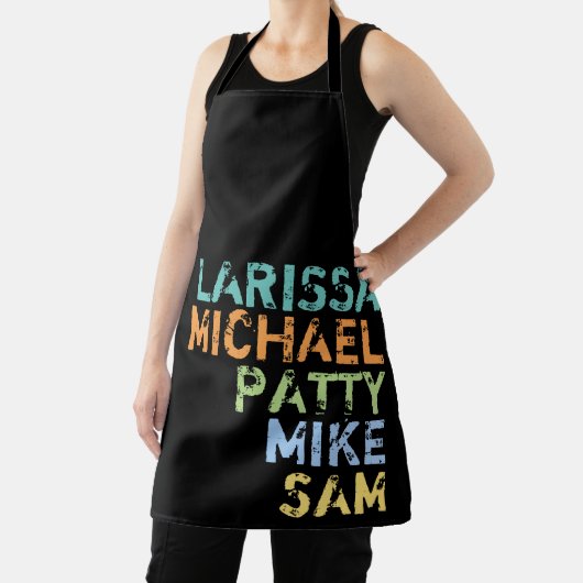 familienamen ( moeder , vader en zonen ) zwart schort (Insitu)