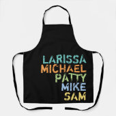 familienamen ( moeder , vader en zonen ) zwart schort (Voorkant)