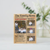Familienieuws Kerst Kaart of Nieuwsbrief (Staand voorkant)