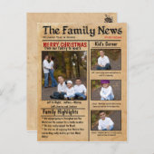 Familienieuws Kerst Kaart of Nieuwsbrief (Voorkant / Achterkant)