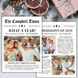 Familienieuwsbrief Kerstfoto Jaaroverzicht Feestdagenkaart