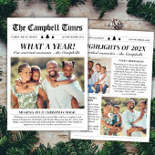 Familienieuwsbrief Kerstfoto Jaaroverzicht Feestdagenkaart