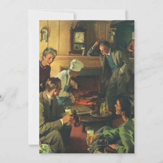 Familiepartij, Koekende steaks Drink bier Kaart (Voorkant)