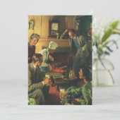 Familiepartij, Koekende steaks Drink bier Kaart (Staand voorkant)