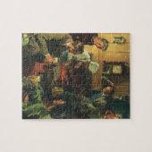  Familiepartij, Koekende steaks Drink bier Legpuzzel (Horizontaal)