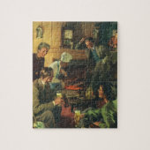  Familiepartij, Koekende steaks Drink bier Legpuzzel (Verticaal)