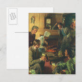  Familiepartij, Koekende steaks Drink bier Uitnodiging Briefkaart (Voorkant / Achterkant)