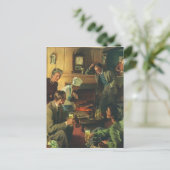  Familiepartij, Koekende steaks Drink bier Uitnodiging Briefkaart (Staand voorkant)