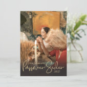 FamiliePassover Seder Fotosjabloon Uitnodiging (Staand voorkant)