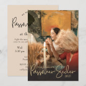 FamiliePassover Seder Fotosjabloon Uitnodiging (Voorkant / Achterkant)