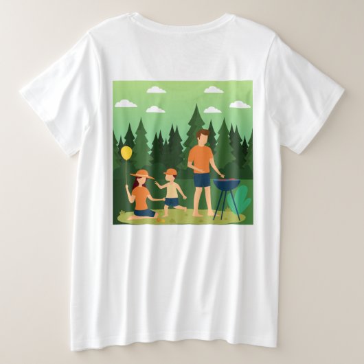FAMILIEPICKNICK GROTE MAAT T-SHIRT (Design achterkant)