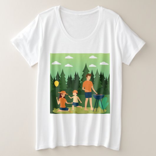 FAMILIEPICKNICK GROTE MAAT T-SHIRT (Design voorkant)
