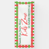 Familieplezier! Aangepaste Kinder Zone Zomerfestiv Spandoek (Verticaal)