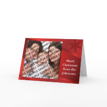 Familieportret kerstWenskaart Sjabloon