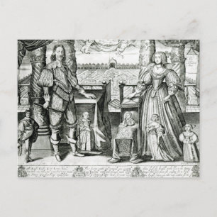 Familieportret van Charles I Briefkaart