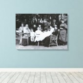 Familieportret van de auteur Leo N. Tolstoy Canvas Afdruk (Insitu (Houten vloer))