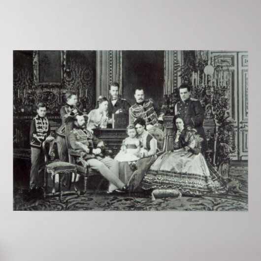 Familieportret van keizer Alexander II Poster (Voorkant)