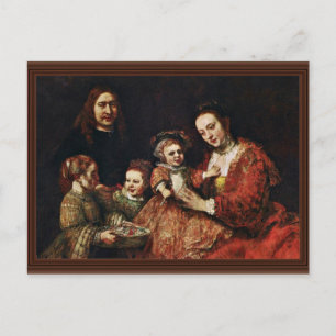 Familieportret van Rembrandt Harmenszoon Van Briefkaart