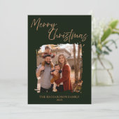 Familieportret vrolijke kerst Kaart (Staand voorkant)