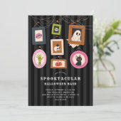 Familieportretten Halloween Party Kaart (Staand voorkant)