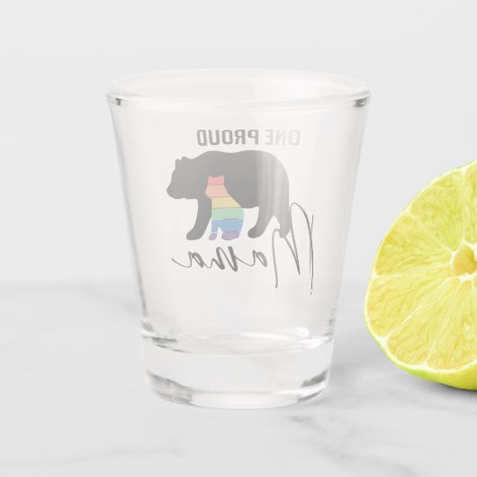 Familiepride Beren Shot Glas (Achterkant)