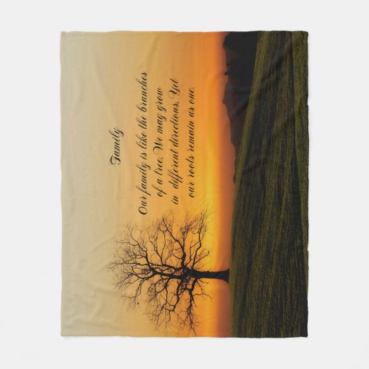 FAMILIEQUOTE FLEECE DEKEN (Voorkant)