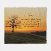 FAMILIEQUOTE FLEECE DEKEN (Voorkant (Horizontaal))