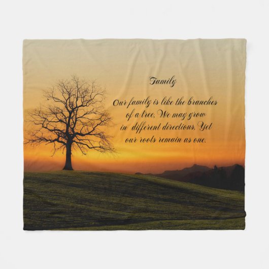 FAMILIEQUOTE FLEECE DEKEN (Voorkant (Horizontaal))