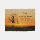 FAMILIEQUOTE FLEECE DEKEN (Voorkant (Horizontaal))