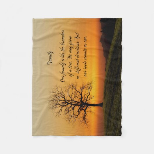 FAMILIEQUOTE FLEECE DEKEN (Voorkant)