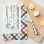 Familierecept Geschenk Kerst Theedoek (Quarter Fold)