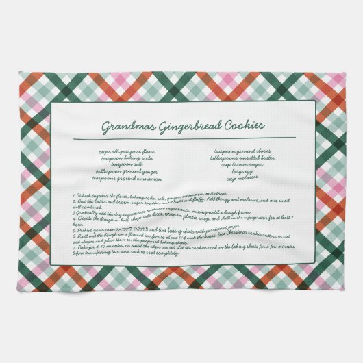 Familierecept Geschenk Kerst Theedoek (Horizontaal)