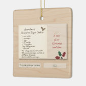 Familierecept Geschenkornament 2025 Keramisch Ornament (Links)