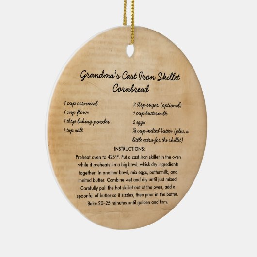 Familierecept Kerstversiering Keramisch Ornament (Rechts)