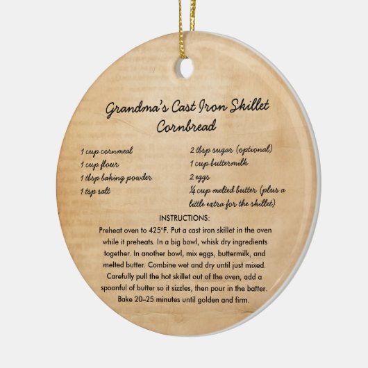 Familierecept Kerstversiering Keramisch Ornament (Links)