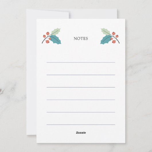 Familierecept Sjabloon Kerst Kaart (Achterkant)