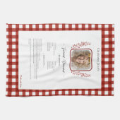 Familierecept vierkant aandenken foto theedoek (Horizontaal)