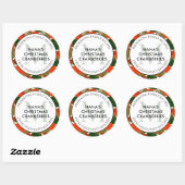 Familierecepten Kerstcadeau Ronde Sticker (Vel)