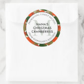 Familierecepten Kerstcadeau Ronde Sticker (Tas)