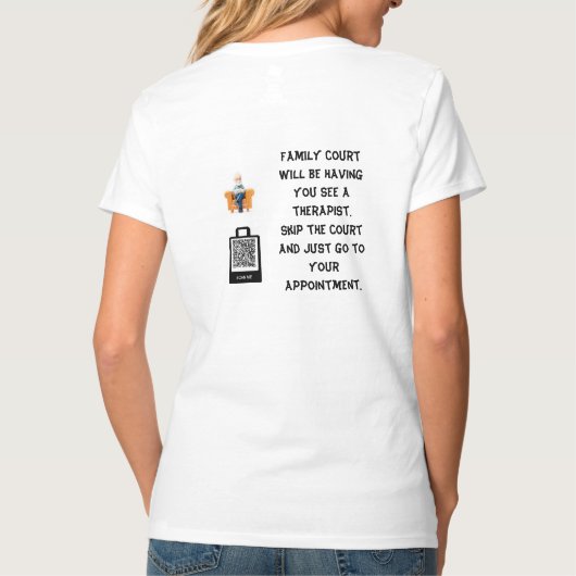 familierechttherapeut t-shirt (Achterkant)