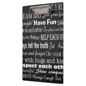 Familieregels Achternaam Gepersonaliseerde Cus Cli Klembord (Links)