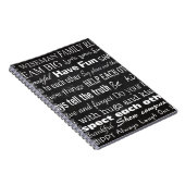 Familieregels Achternaam Persoonlijk hoesnoterings Notitieboek (Rechterzijde)