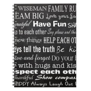 Familieregels Achternaam Persoonlijk hoesnoterings Notitieboek