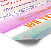 Familieregels in kleuren poster (Hoek)