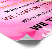 Familieregels in kleuren-poster poster (Hoek)