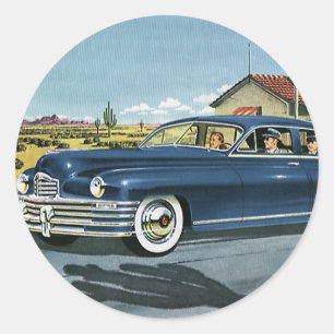 familiereis, laatste-kantsgasstation ronde sticker