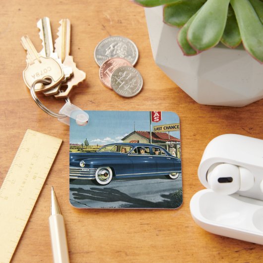 familiereis, laatste-kantsgasstation sleutelhanger (Bureau)