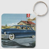 familiereis, laatste-kantsgasstation sleutelhanger (Achterkant)